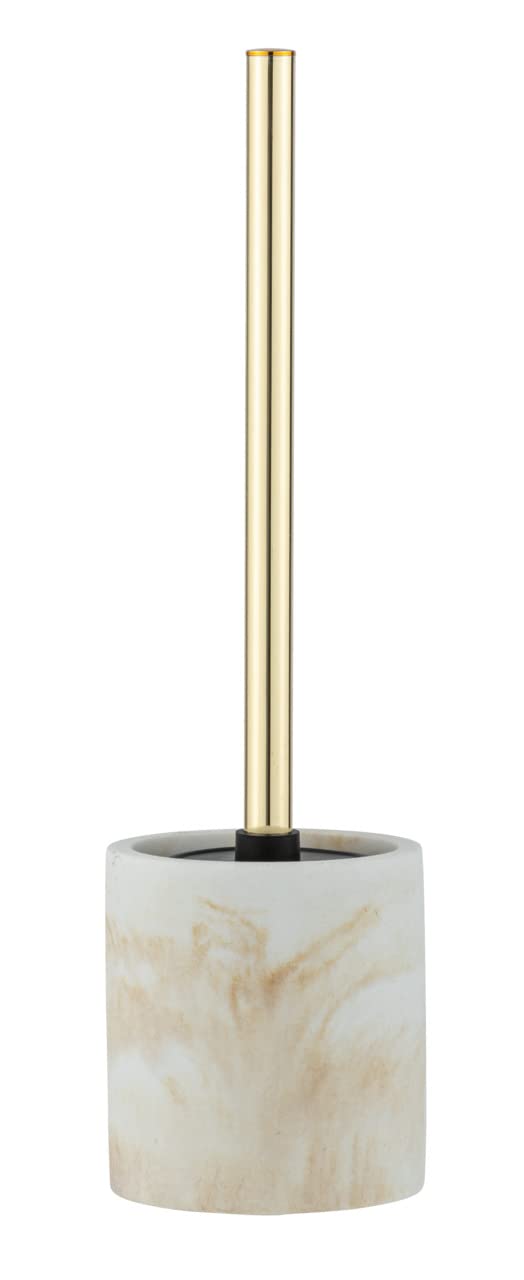 wenko-wc-garnitur-odos-wei-gold-marmor-b-rstenhalter-aus-polyresin-mit-toiletten image 1