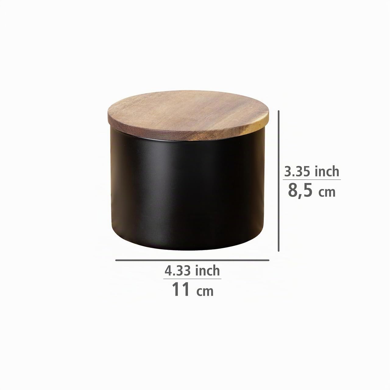 wenko-mio-vorratsglas-0-5-l-borosilikatglas-schwarz-akazienholz-deckel-11-x-8-5- image 5