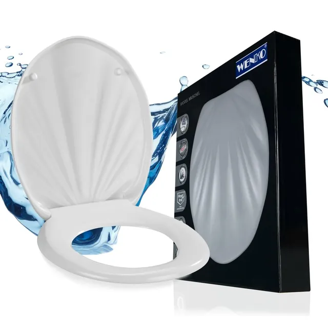 wenko-muschel-wc-sitz-oval-wei-duroplast-mit-absenkautomatik image 1