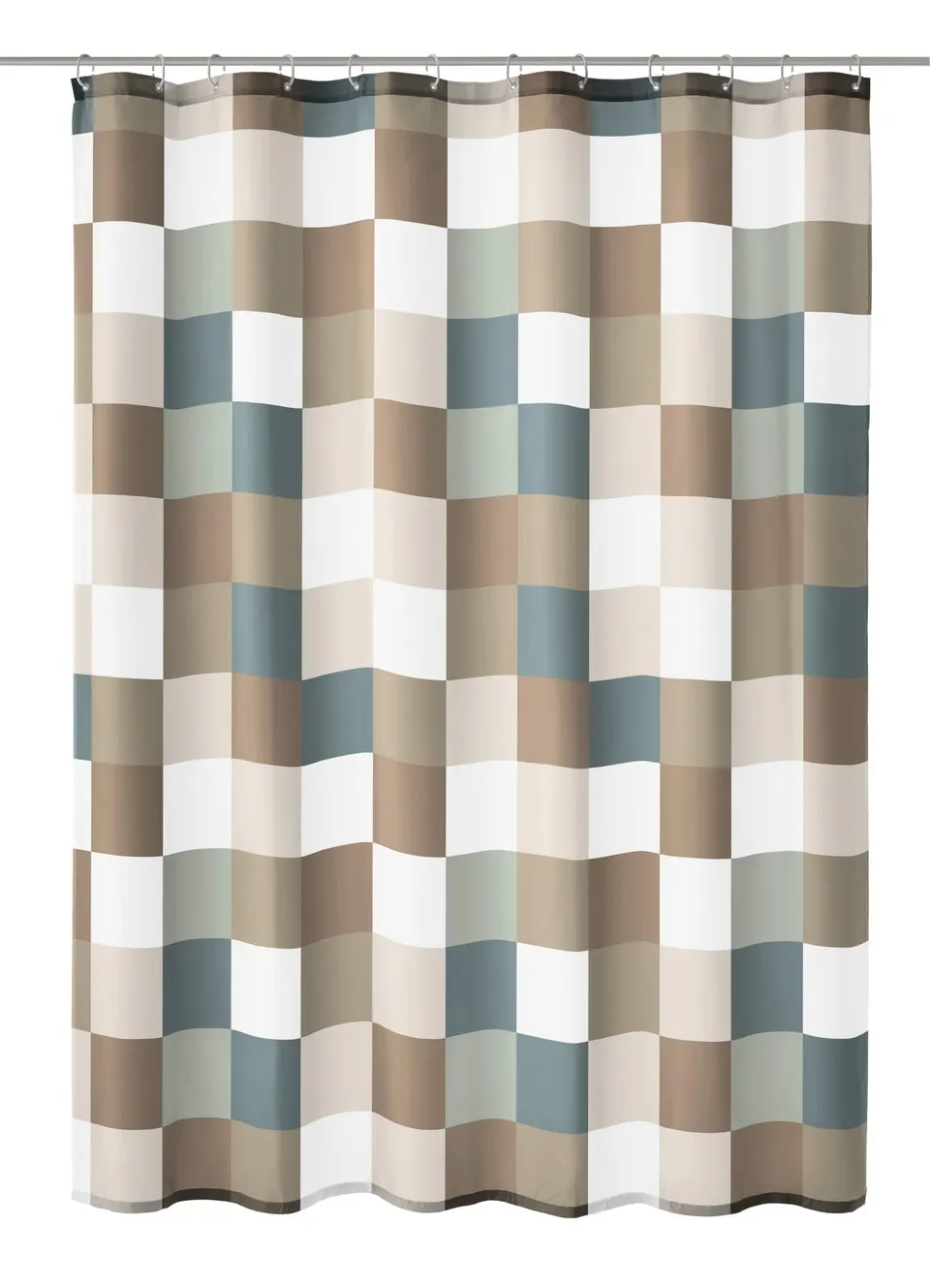 kleine-wolke-check-duschvorhang-textil-taupe-180-x-200-cm image 1