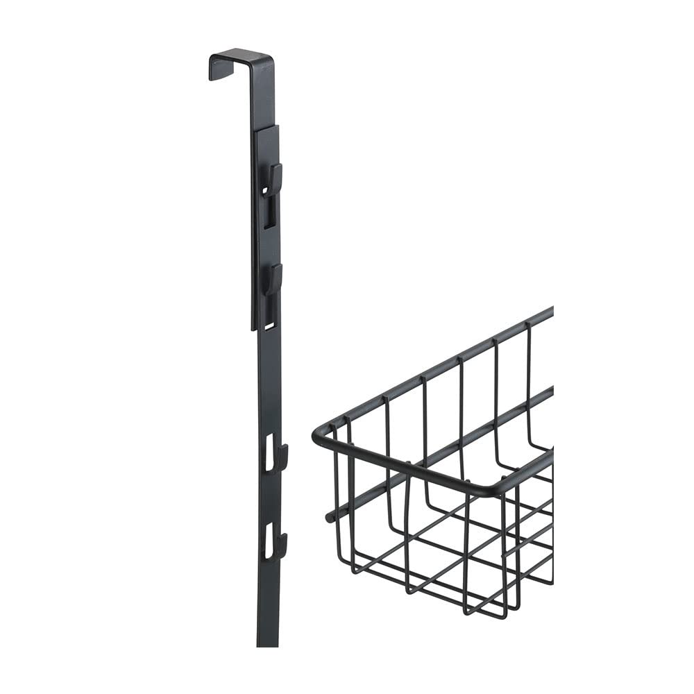 wenko-t-rregal-schwarz-h-ngeregal-39-x-75-x-10-cm-mit-2-k-rben-und-5-haken image 4