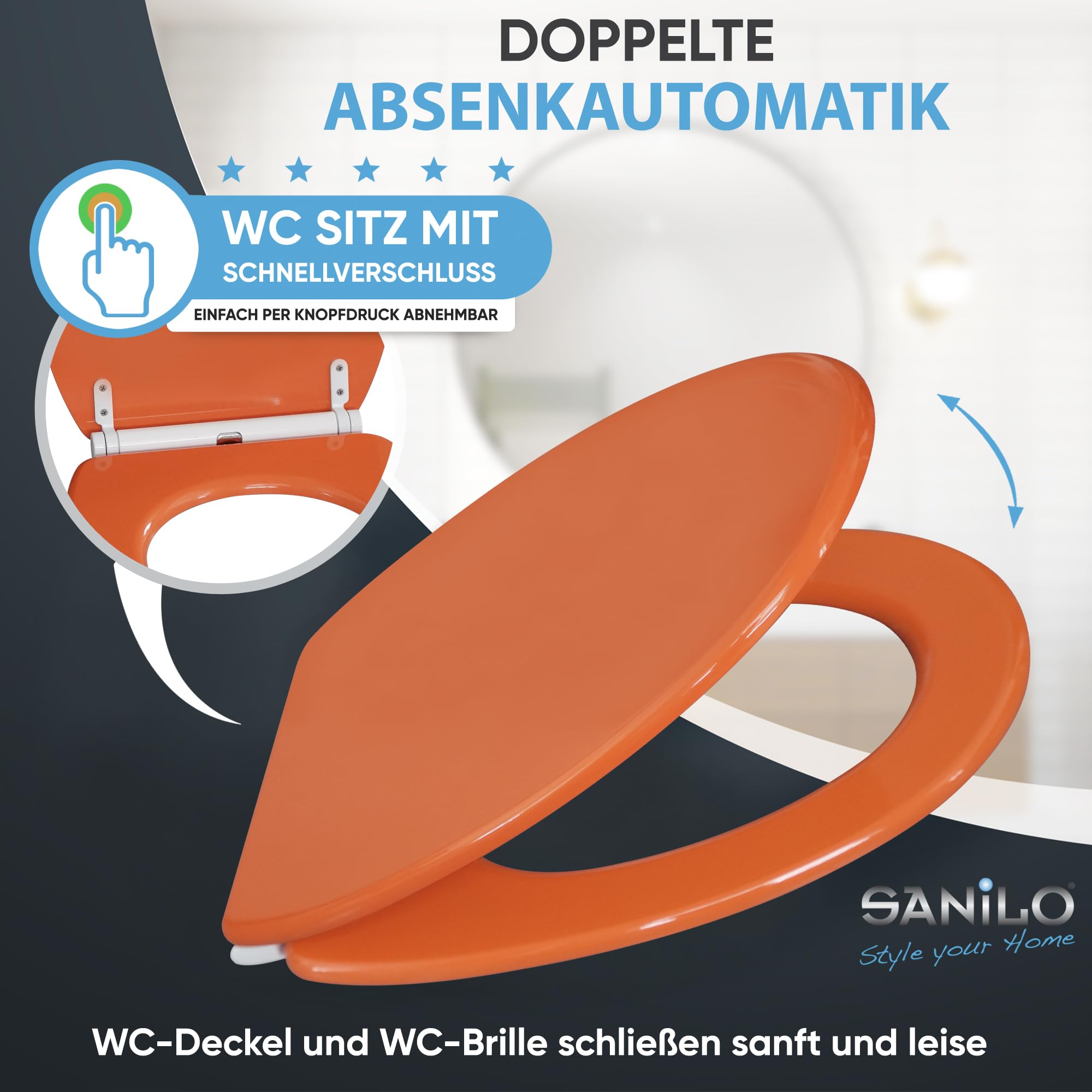 sanilo-wc-sitz-orange-holz-mit-absenkautomatik image 3