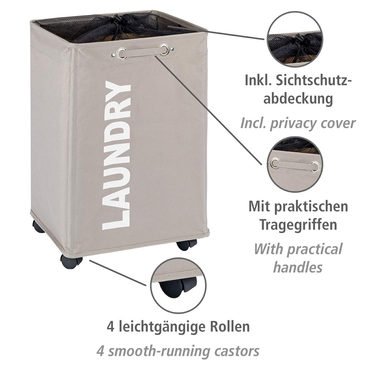 wenko-w-schesammler-quadro-taupe-w-schekorb-mit-rollen-79-l-40-x-60-x-33-cm image 2