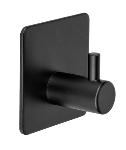 wenko-ureo-wandhaken-schwarz-2er-set-edelstahl-handtuchhaken-ohne-bohren image 3