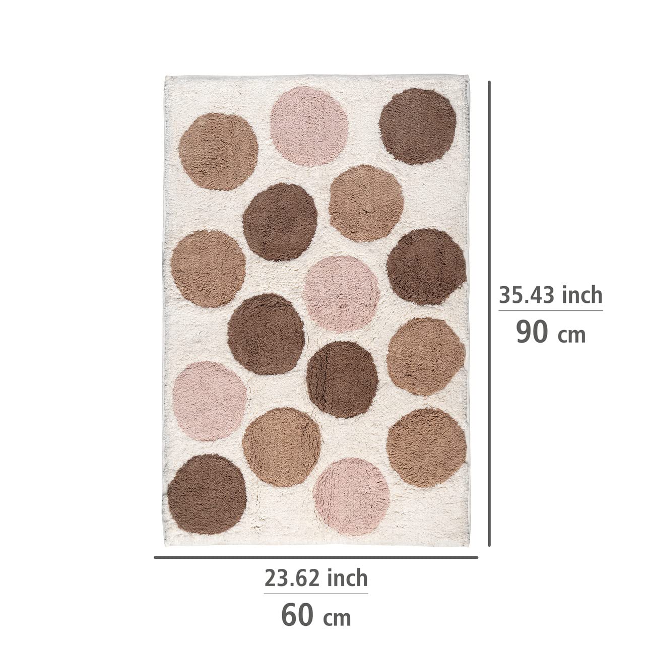 wenko-tibet-badematte-60-x-90-cm-bio-baumwolle-punkte-rutschhemmend image 4