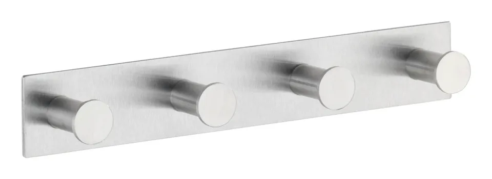 wenko-celano-quadro-hakenleiste-mit-4-haken-edelstahl-matt-25-5x4x3-3-cm image 1