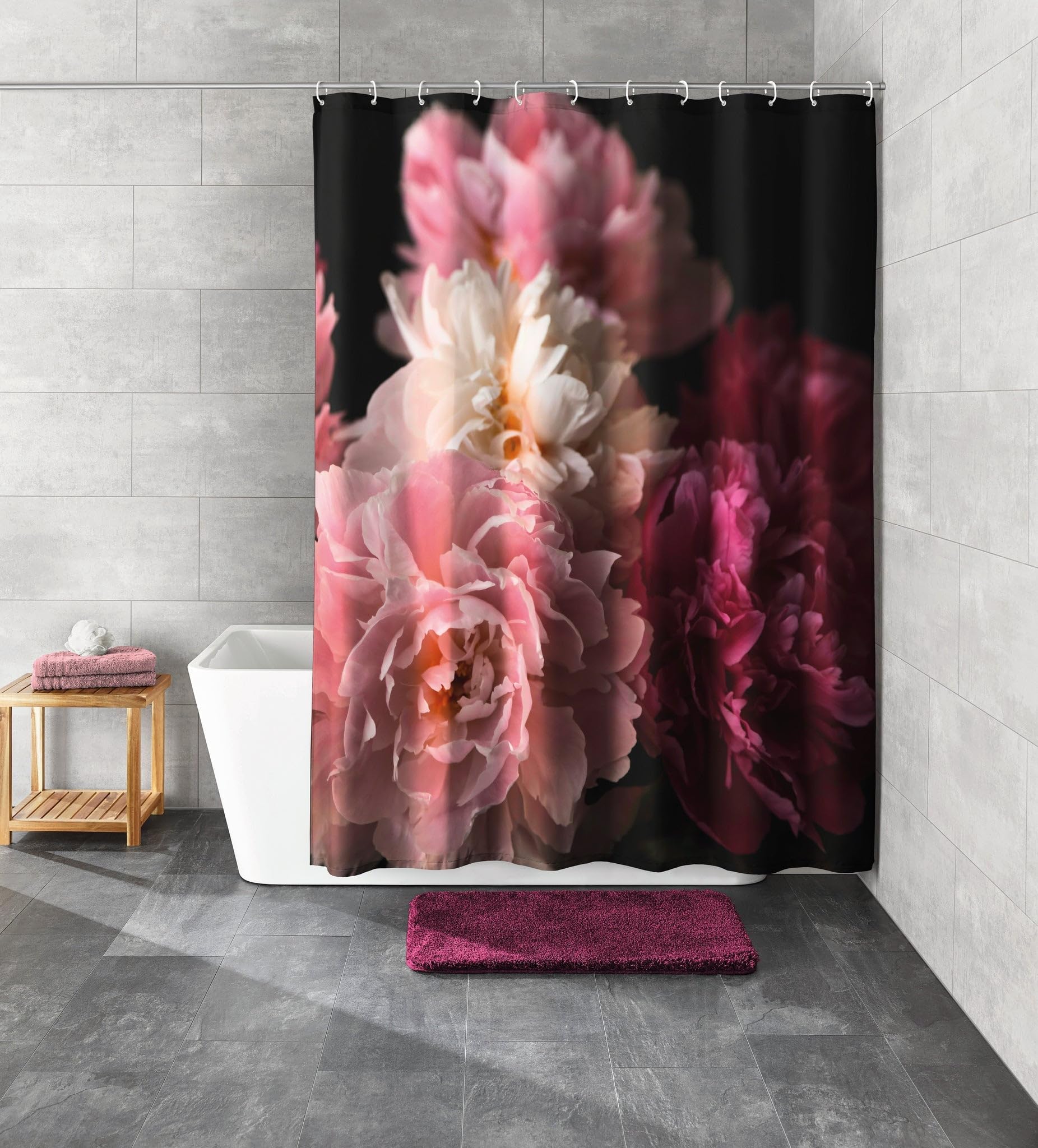 kleine-wolke-duschvorhang-textil-rosemarie-bordeaux-180-x-200-cm image 2