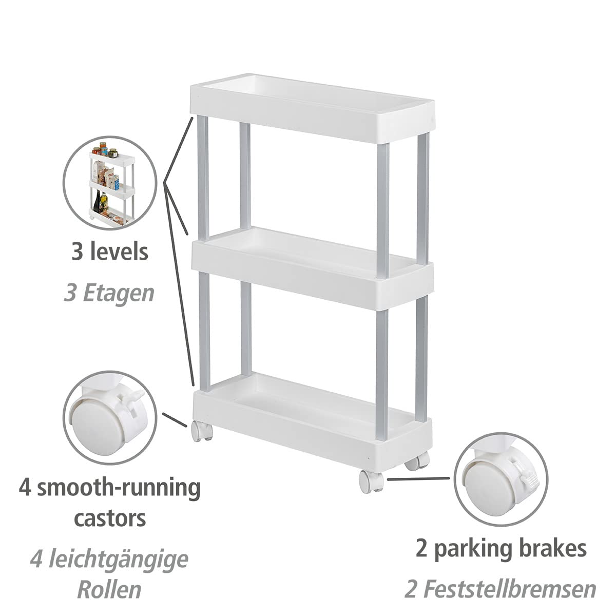 wenko-rollwagen-mino-k-chenwagen-3-etagen-18-x-80-x-45-cm-wei-silber image 2