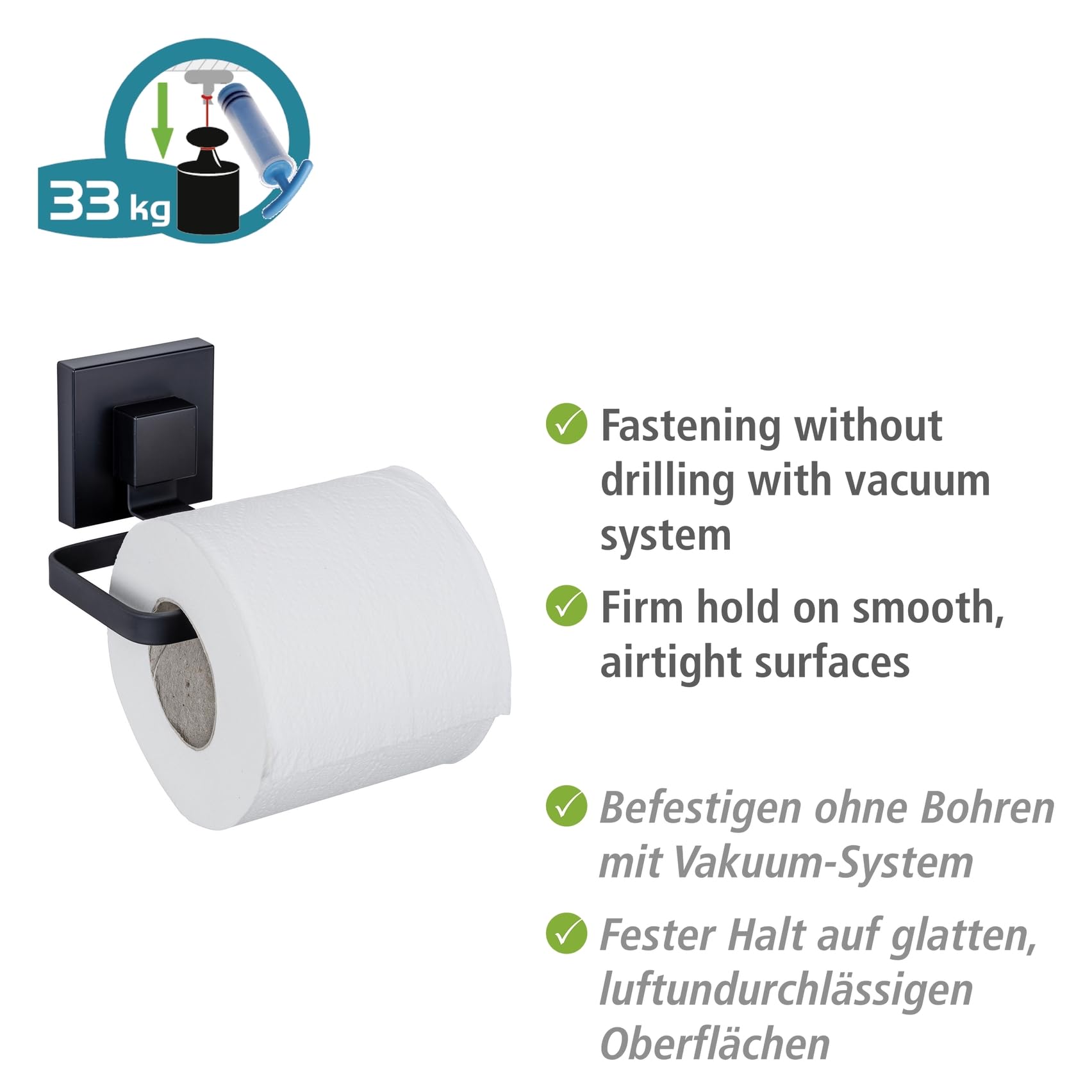 wenko-toilettenpapierhalter-quadro-vacuum-loc-wandhalter-ohne-bohren-schwarz image 3