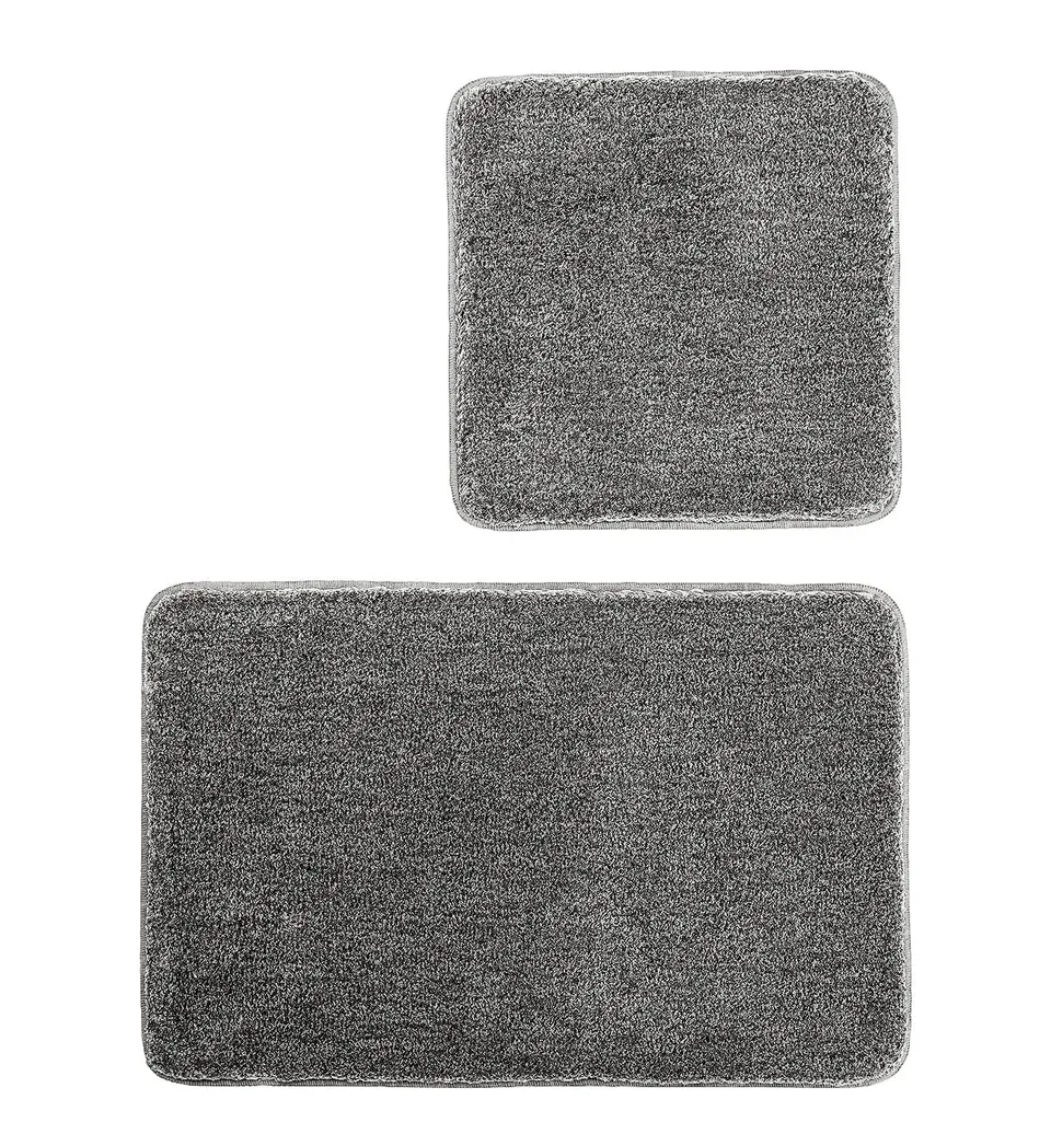 kleine-wolke-badteppich-set-relax-anthrazit-2-teilig-50x50-cm-55x85-cm image 1