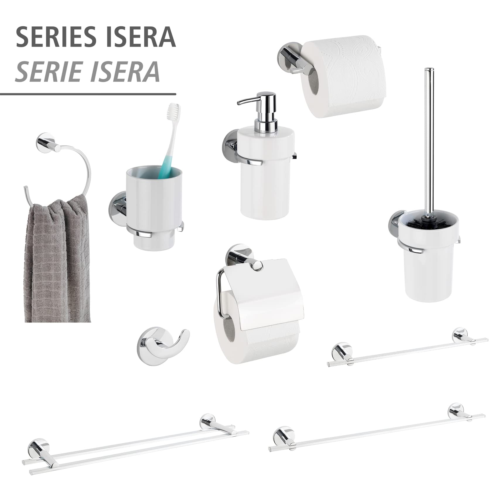 wenko-uv-loc-isera-zahnputzbecherhalter-7-x-11-x-12-cm-keramik-chrom-vierkantroh image 8