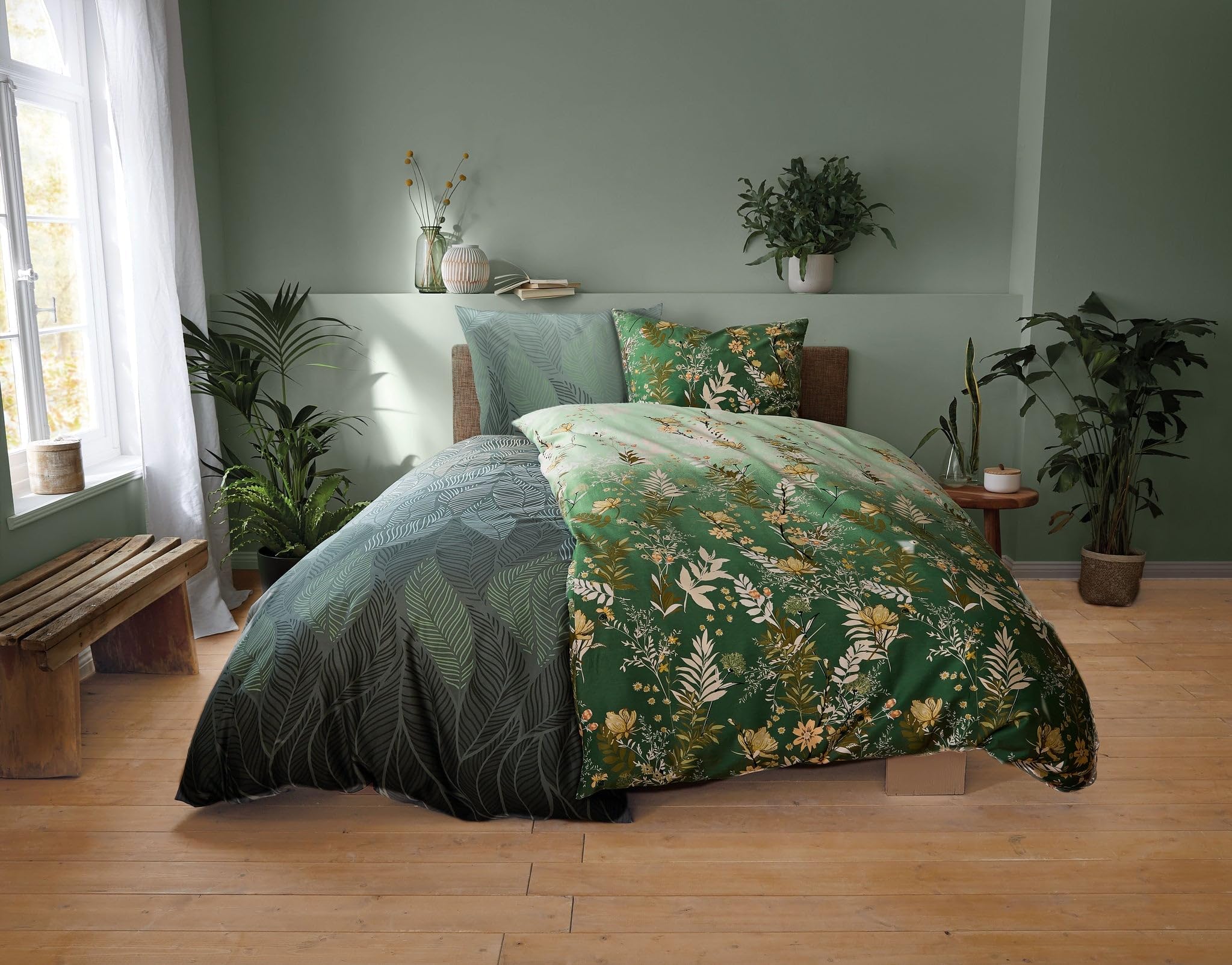 kleine-wolke-bettw-sche-satin-zahra-pistaziengr-n-135-x-200-cm-80-x-80-cm image 3
