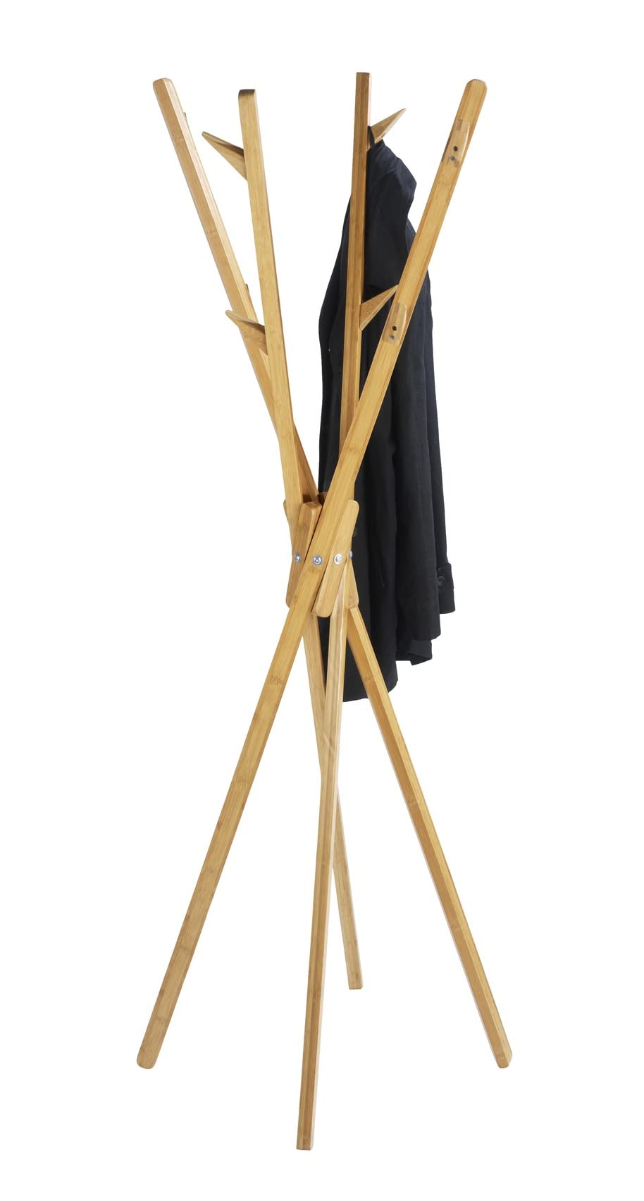 wenko-standgarderobe-mikado-aus-bambus-66-5-x-170-x-66-5-cm-braun image 2