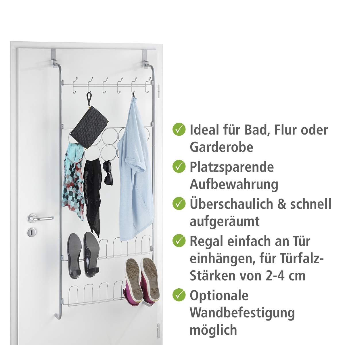 wenko-t-r-organizer-h-nge-regal-59-x-150-5-x-18-5-cm-f-r-kleidung-und-schuhe-sil image 4