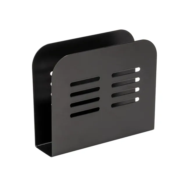 wenko-baco-serviettenhalter-15-x-12-5-x-4-cm-metall-schwarz image 1