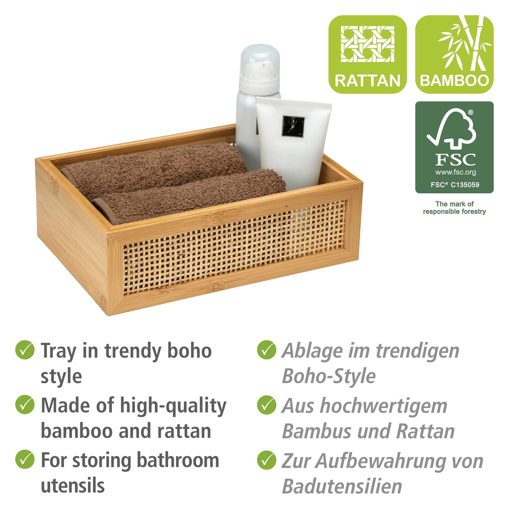 wenko-badablage-allegre-l-natur-22-x-7-x-15-cm-bambus-rattan-boho image 2