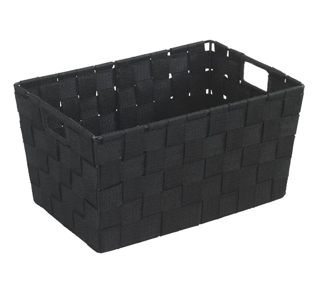 wenko-aufbewahrungskorb-adria-s-schwarz-30-x-15-x-20-cm-badkorb-6-24-l image 1