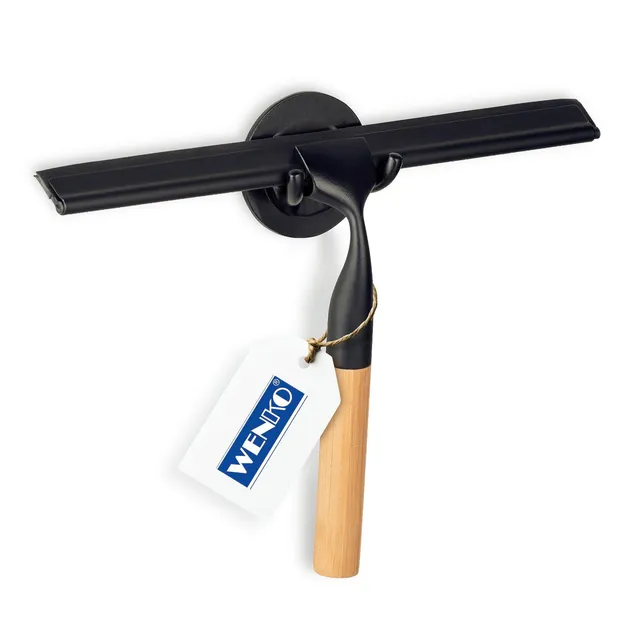 wenko-turbo-loc-duschabzieher-24-3-cm-mit-haken-ohne-bohren image 1