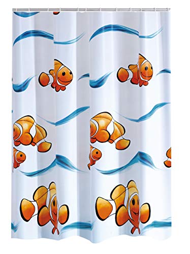 ridder-duschvorhang-folie-clown-180-x-200-cm-fische-motiv-inkl-ringe image 8