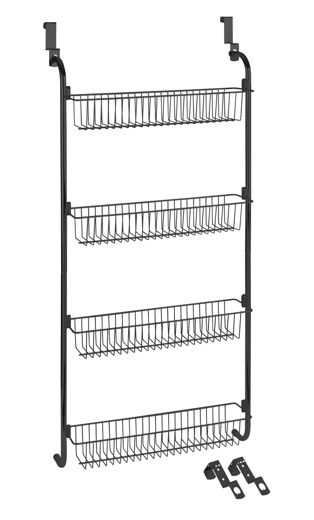 wenko-t-r-regal-mit-4-ablagen-50-x-109-x-14-cm-schwarz-metall image 1