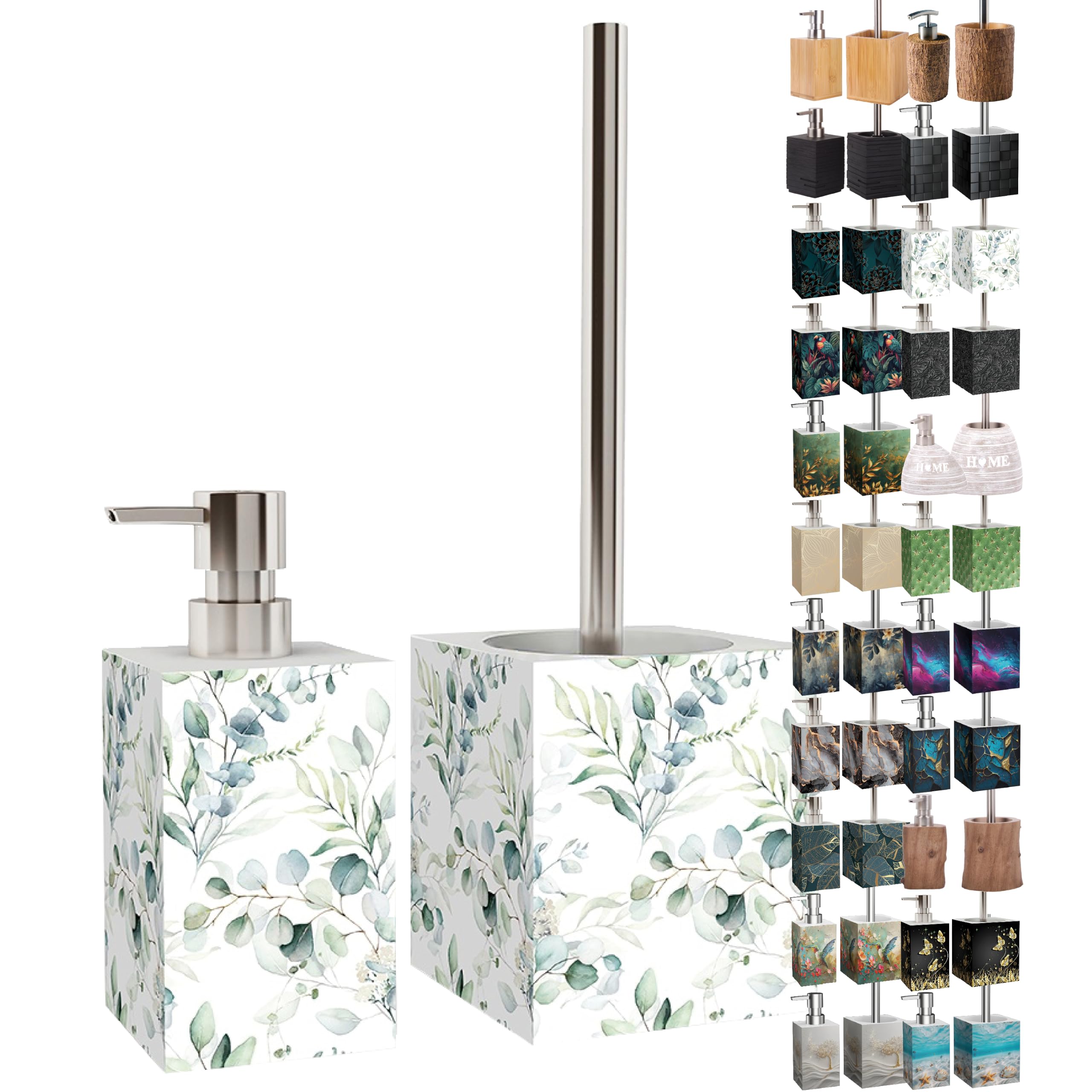 sanilo-badezimmer-set-eukalyptus-seifenspender-und-wc-b-rste-ohne-bohren image 1
