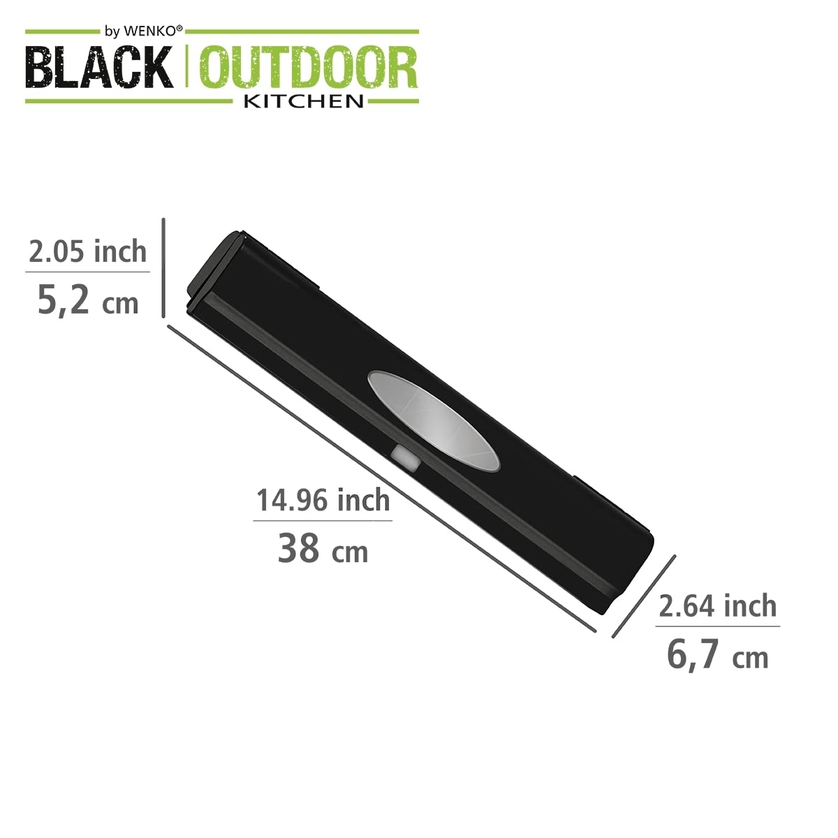wenko-folienspender-perfect-cutter-schwarz-38-x-5-2-x-6-7-cm image 4