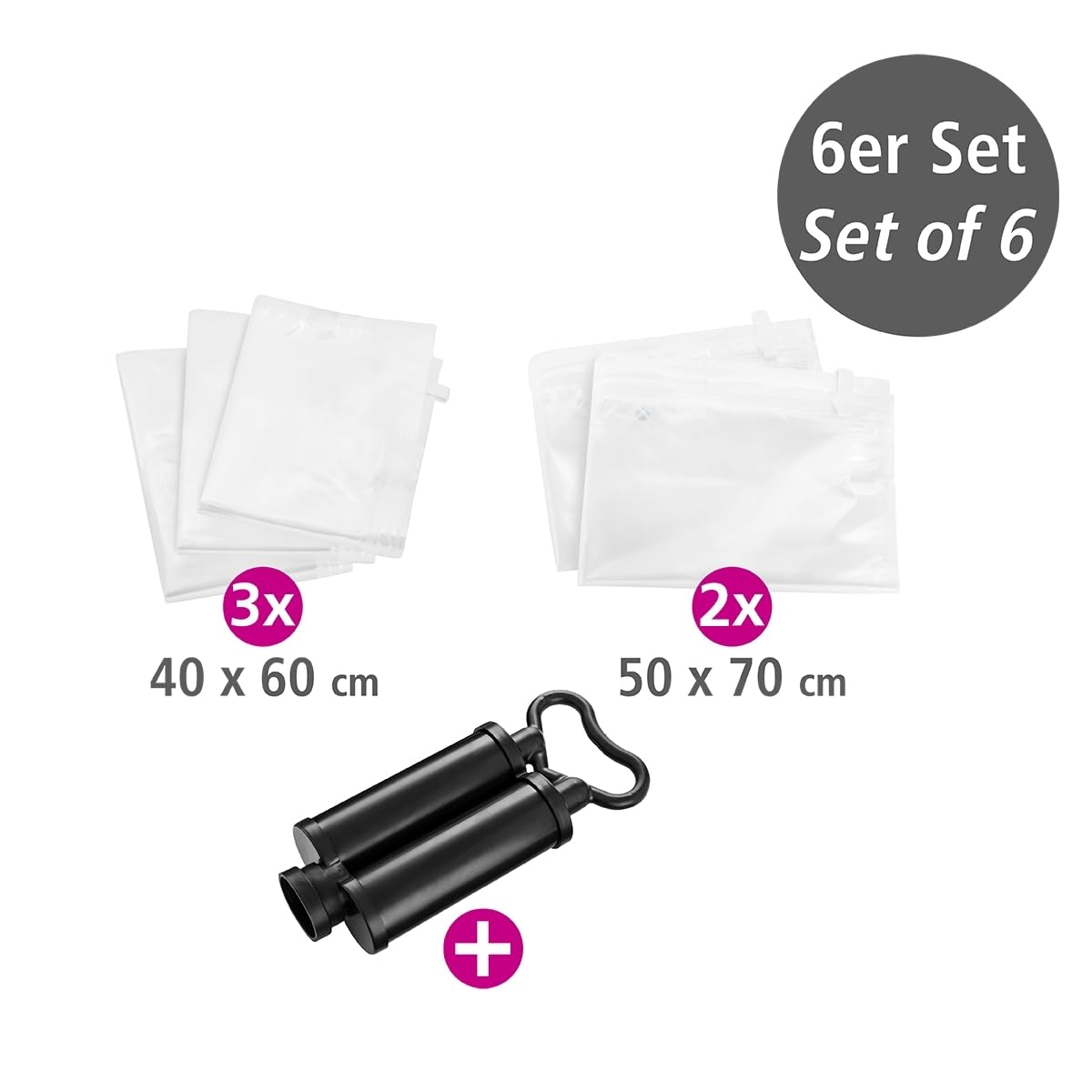 wenko-vakuum-beutel-reise-set-transparent-6-teilig-mit-staubsaugeranschluss image 3