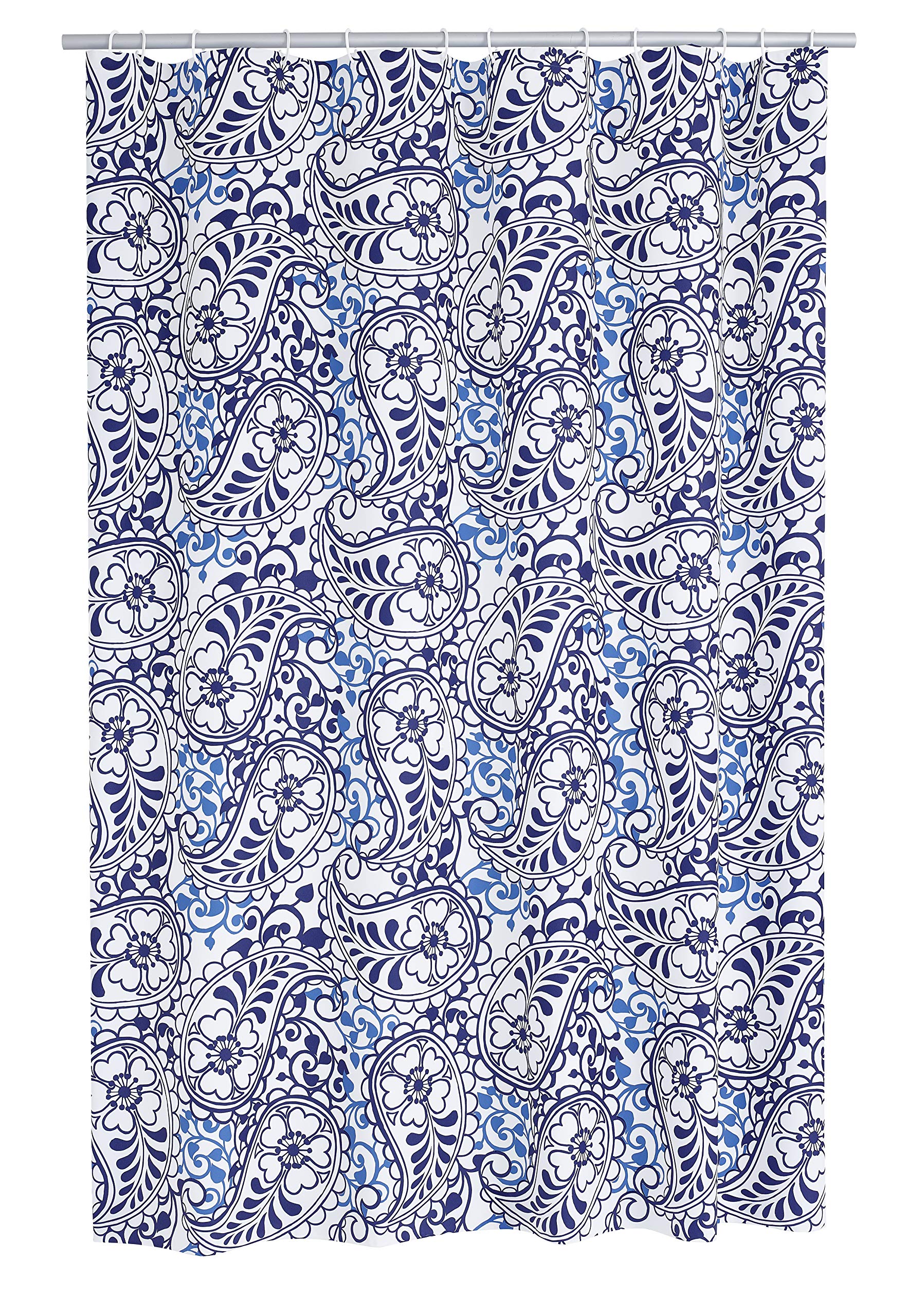 ridder-oriental-duschvorhang-folie-180x200-cm-blumen-inkl-ringe image 1