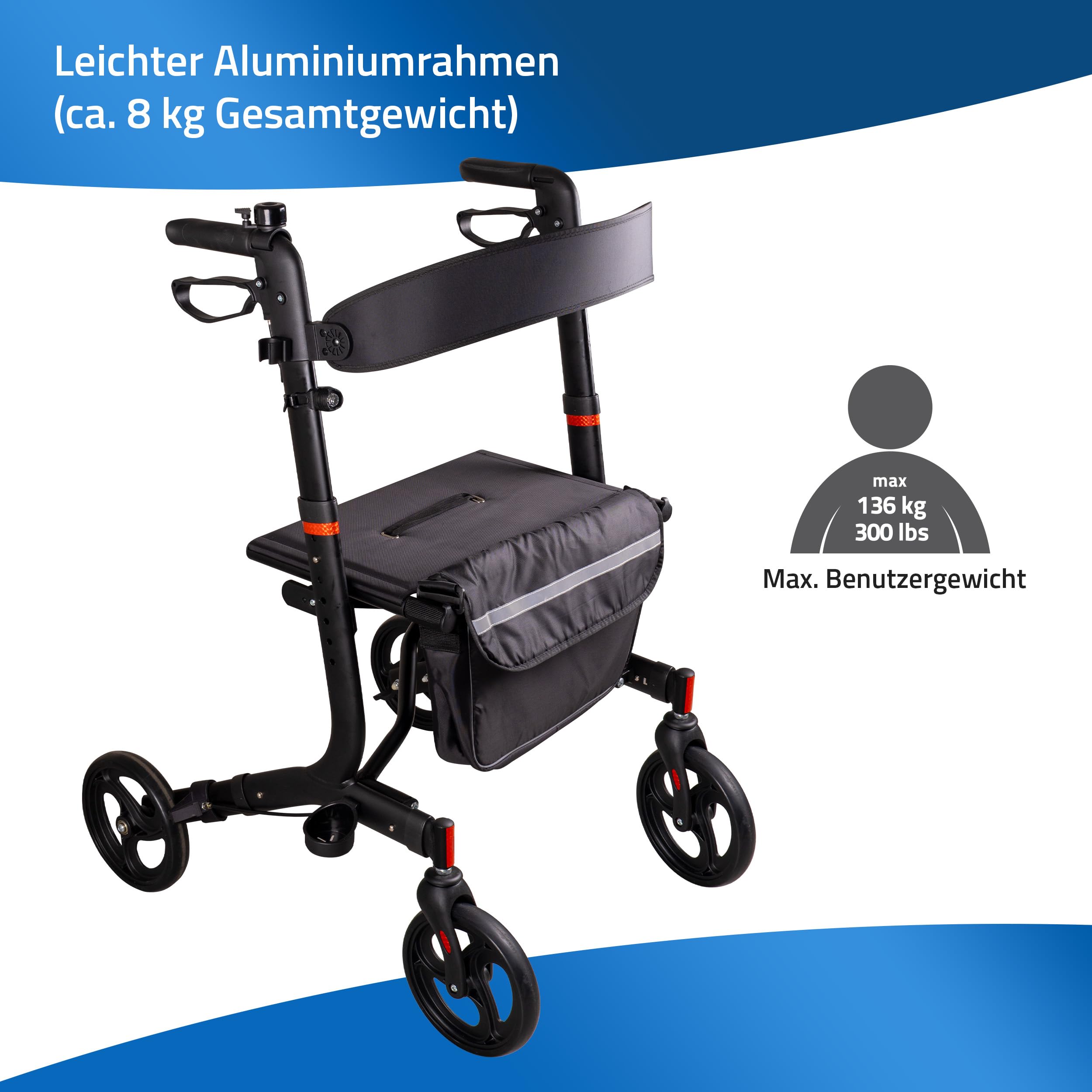 ridder-rollator-easycomfort-faltbar-gehwagen-mit-sitz-tasche-bis-125-kg image 4