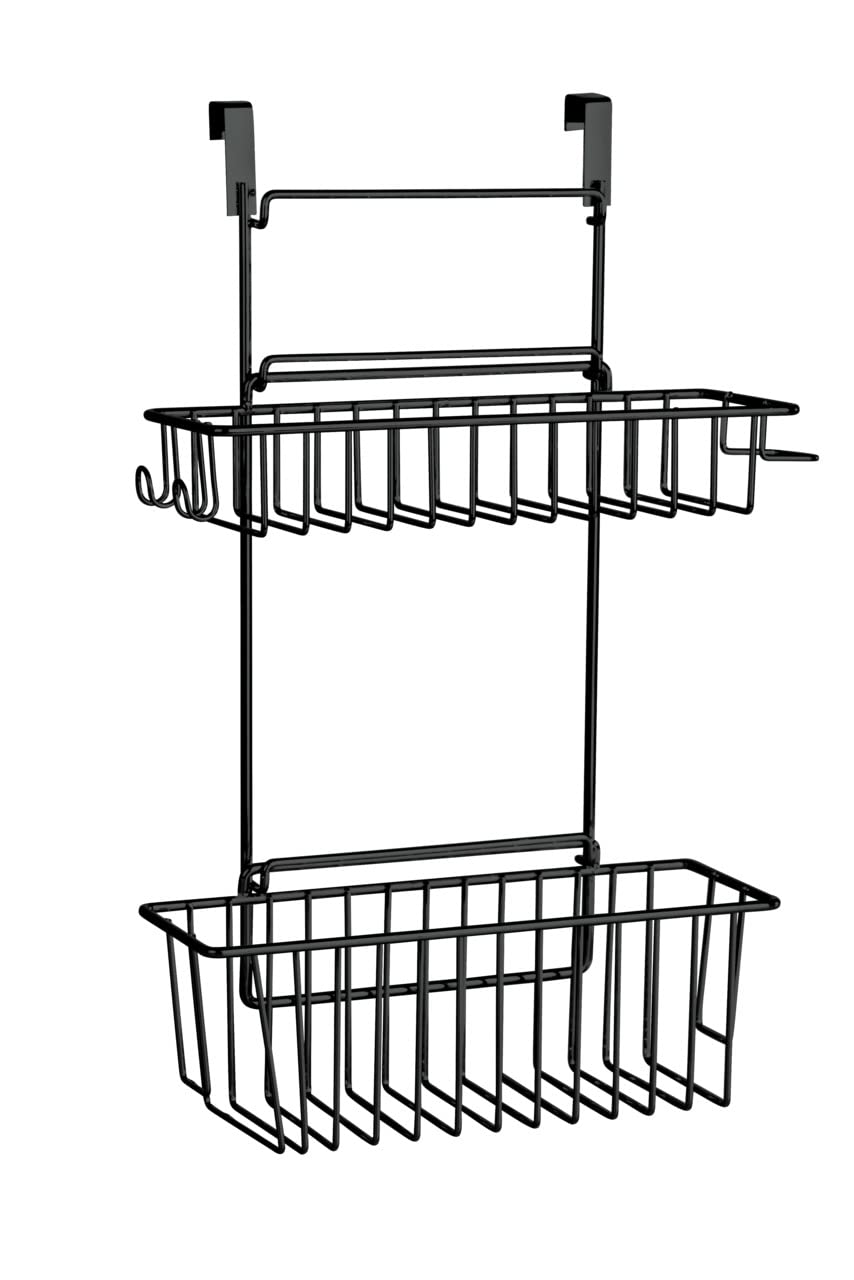 wenko-flexi-einh-ngekorb-2-etagen-32-x-47-x-12-5-cm-schwarz image 1
