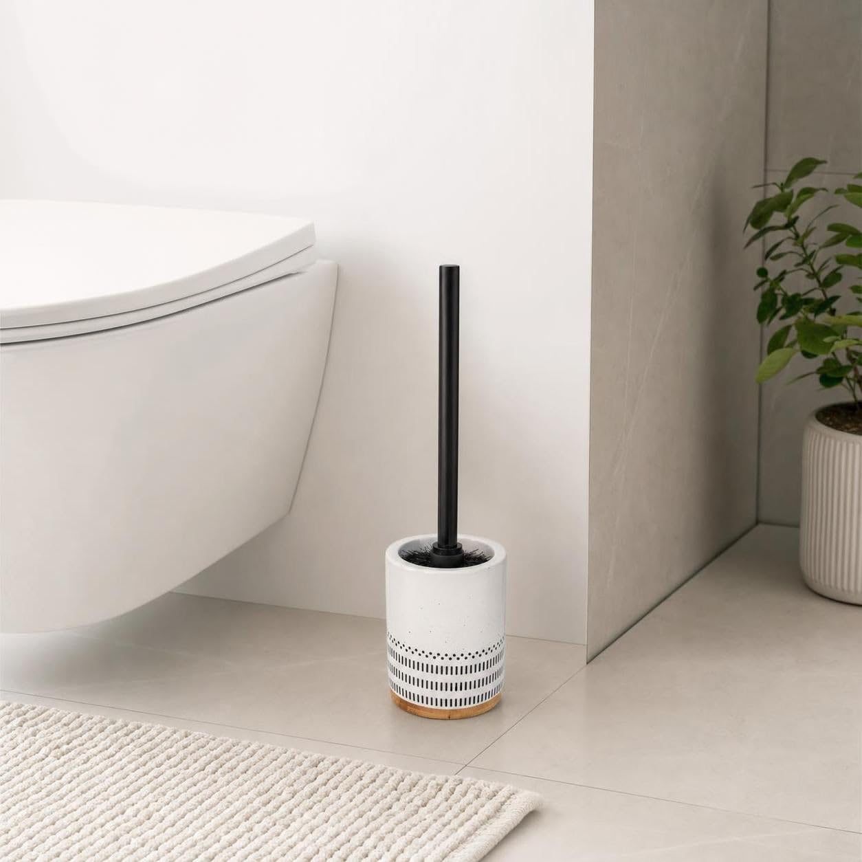 kleine-wolke-alva-wc-b-rsten-halter-schwarz-wei-10-3-x-10-3-x-39-cm image 3
