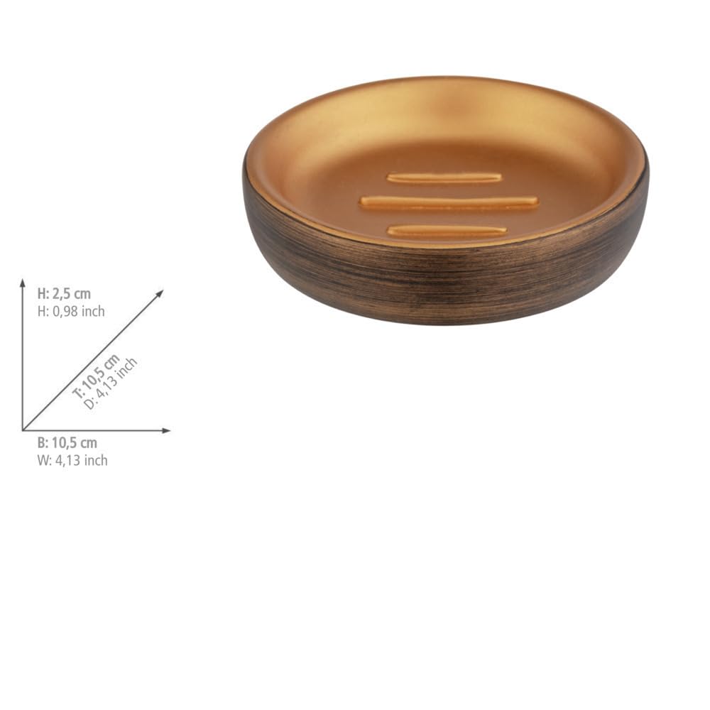 wenko-palena-seifenablage-rund-10-5-x-2-5-cm-polyresin-bronze image 8