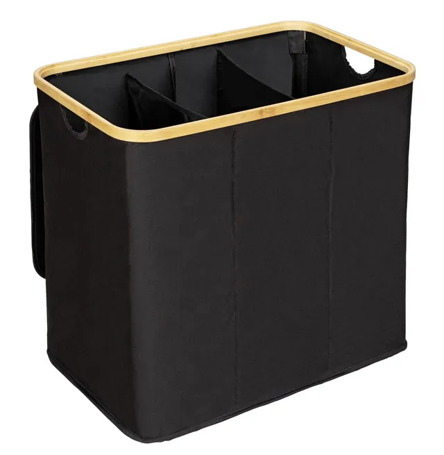 wenko-w-schetruhe-trio-ecori-bambus-schwarz-57-x-50-x-37-cm-3-x-35-liter image 1