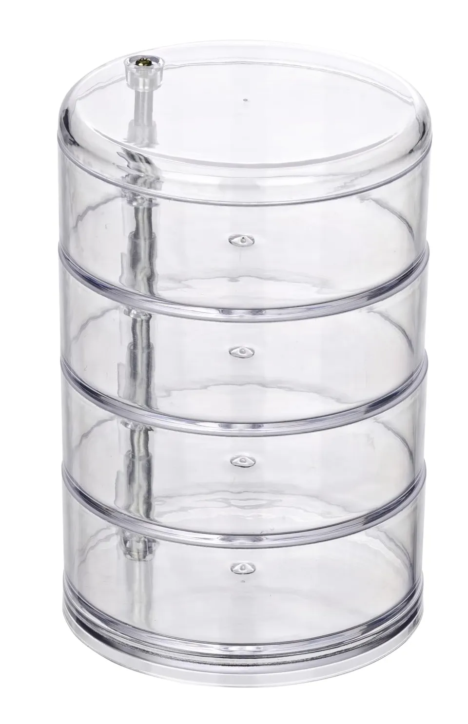 wenko-kosmetik-organizer-tower-make-up-aufbewahrung-acryl-transparent-4-f-cher image 1