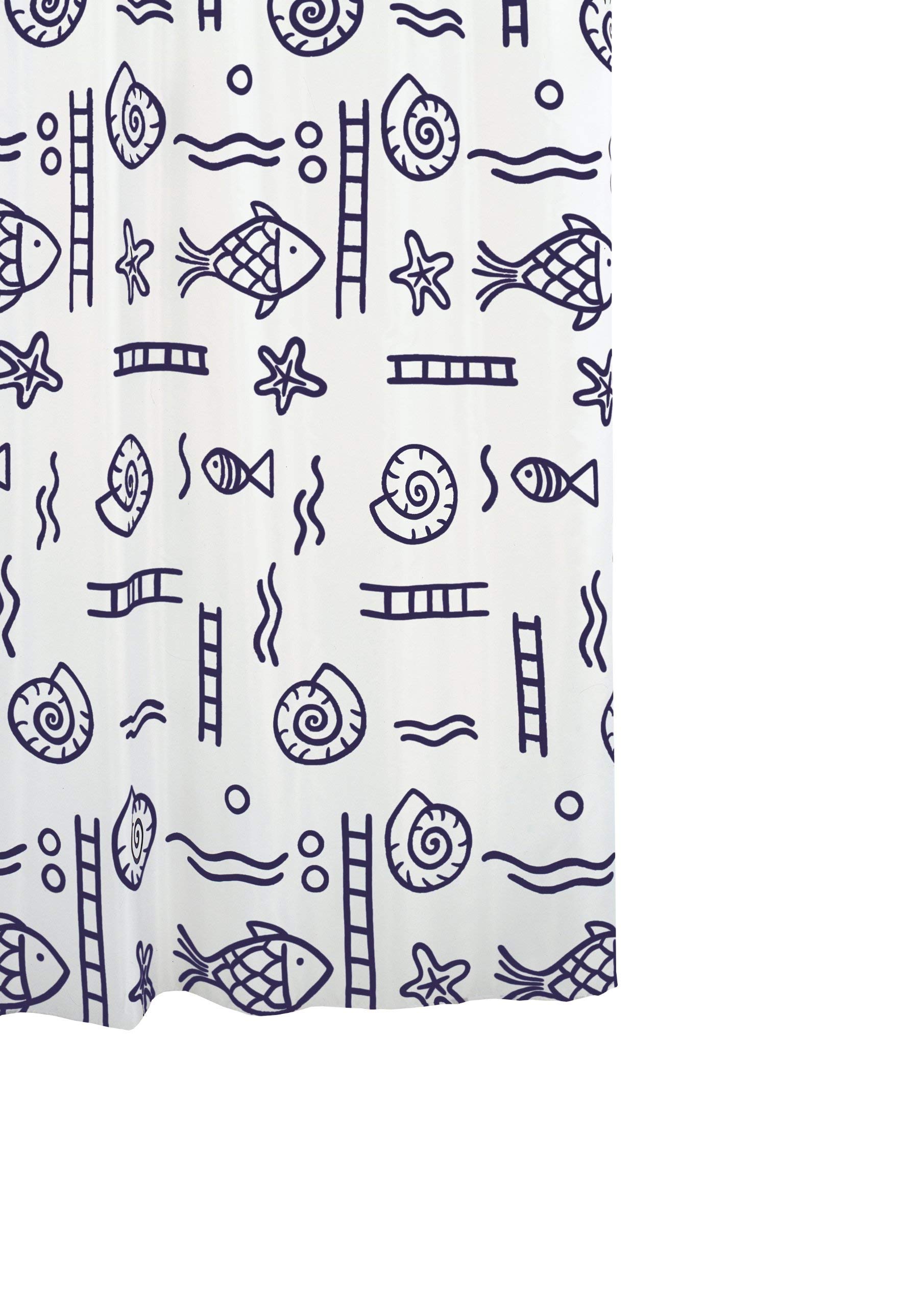 ridder-duschvorhang-textil-neptun-240-x-180-cm-blau-mit-ringen image 1