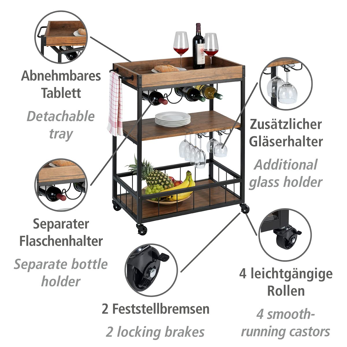 wenko-rustico-k-chenwagen-3-etagen-80x89-5x40-cm-braun-schwarz image 2