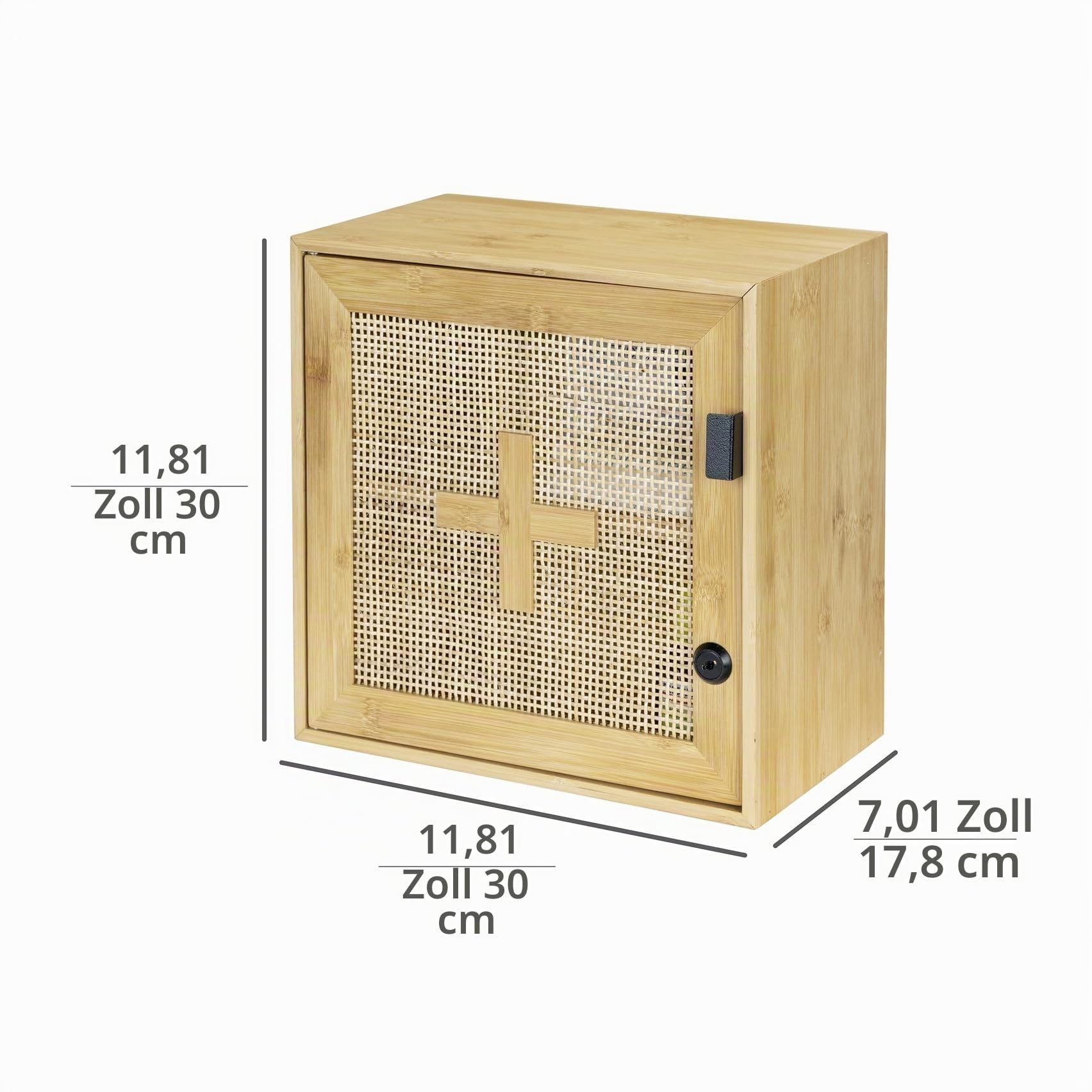 wenko-medikamentenschrank-allegre-bambus-rattan-30-x-30-x-17-8-cm-natur image 2