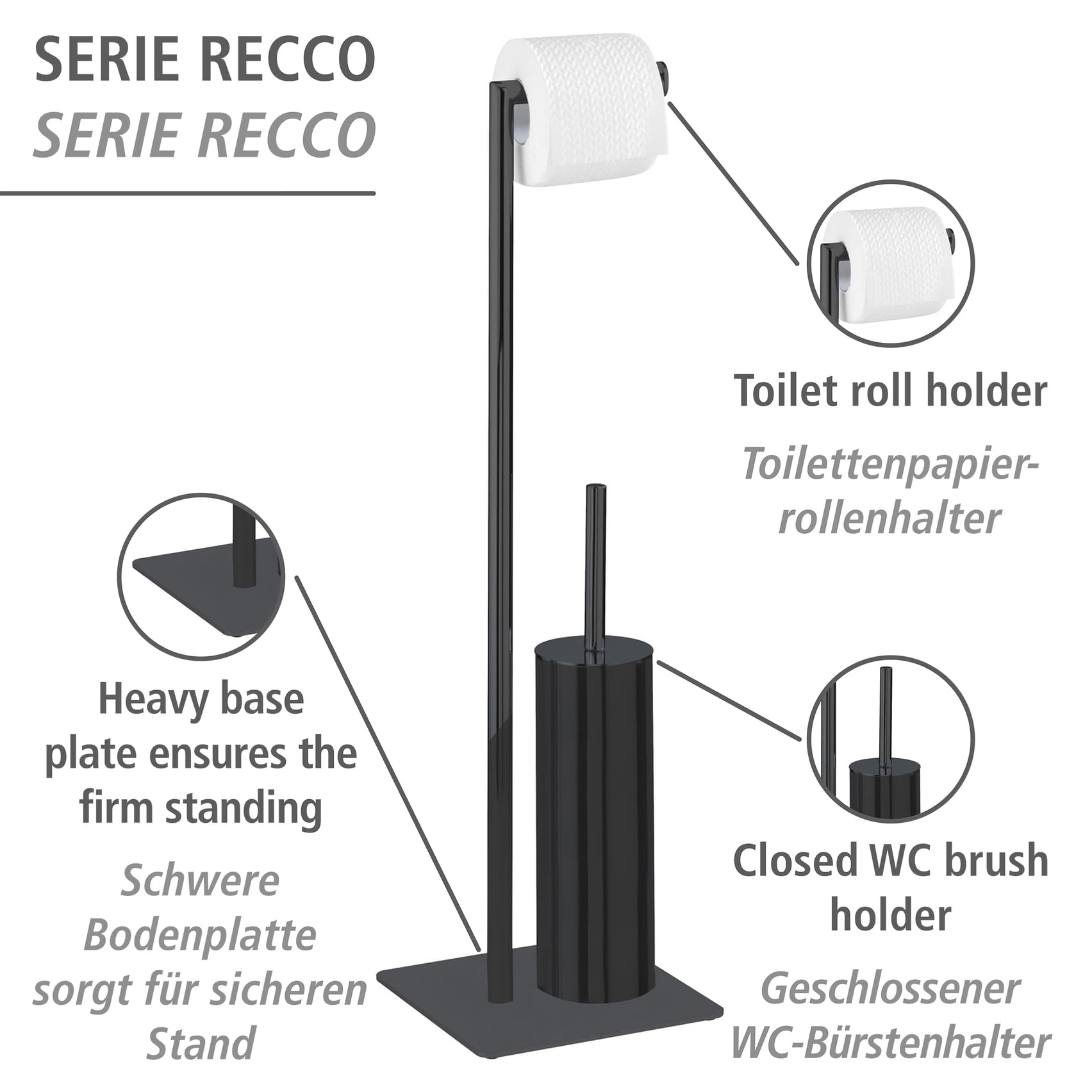 wenko-recco-stand-wc-garnitur-20-x-71-5-x-20-cm-2-in-1-wc-b-rste-toilettenpapier image 2