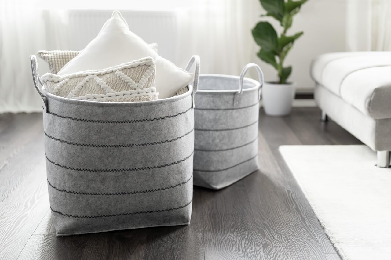 wenko-aufbewahrungskorb-nella-l-filzkorb-grau-79-l-48-x-44-cm image 8