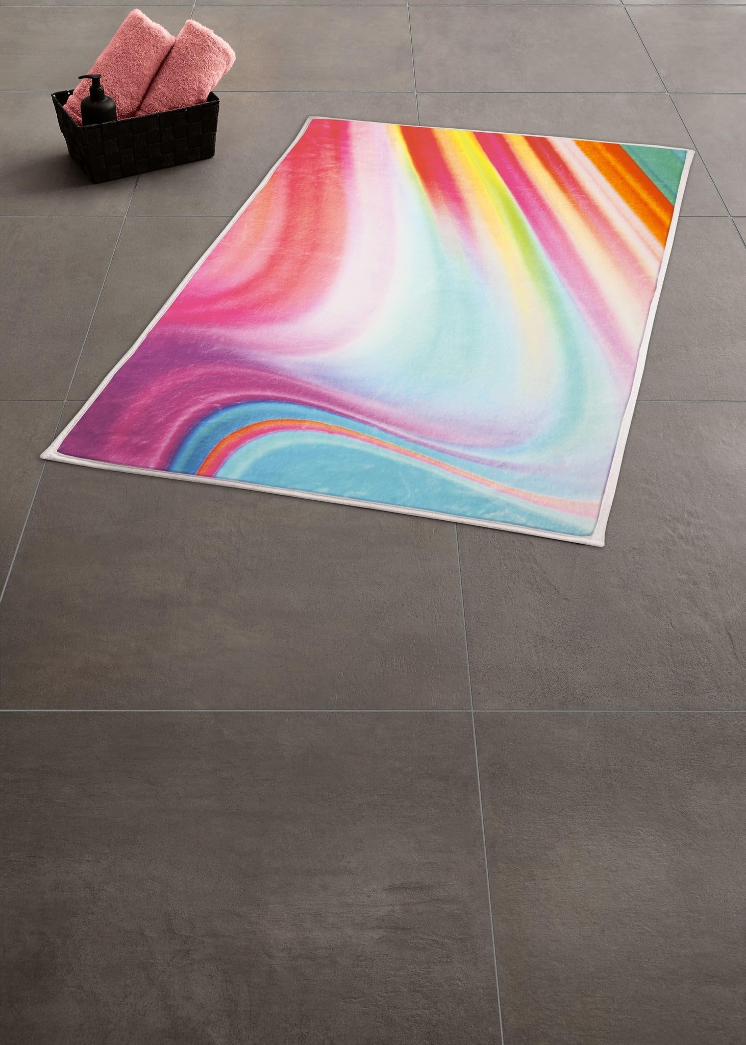 kleine-wolke-badteppich-vibes-multicolor-50-x-60-cm-oeko-tex-rutschhemmend-wasch image 2