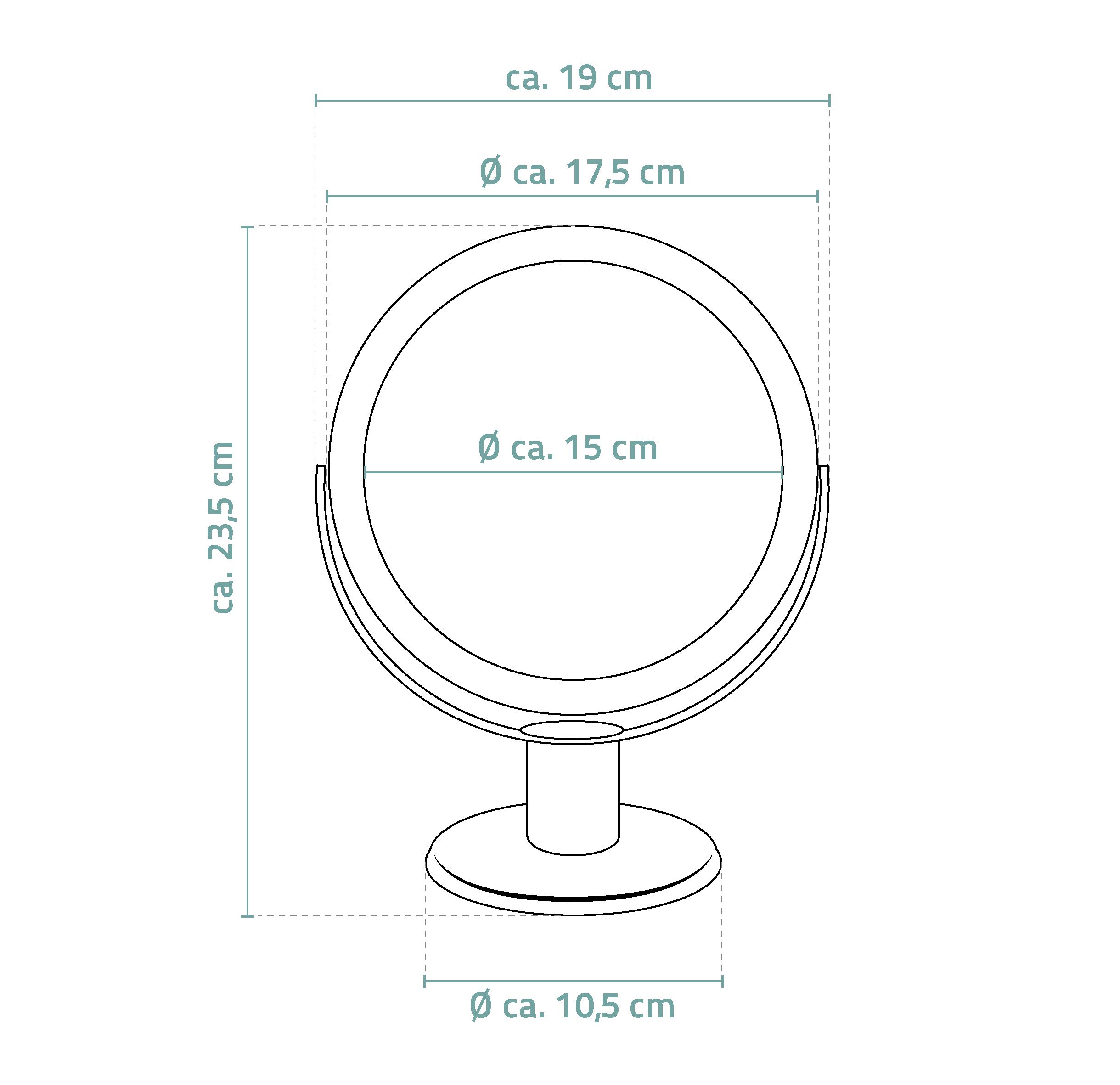 ridder-kida-kosmetik-standspiegel-3-fach-17-5-cm image 2