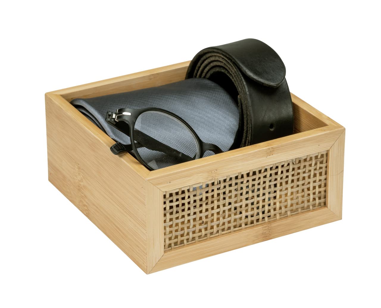 wenko-allegre-m-badablage-bambus-box-mit-rattan-geflecht-15-x-7-x-15-cm-natur image 6