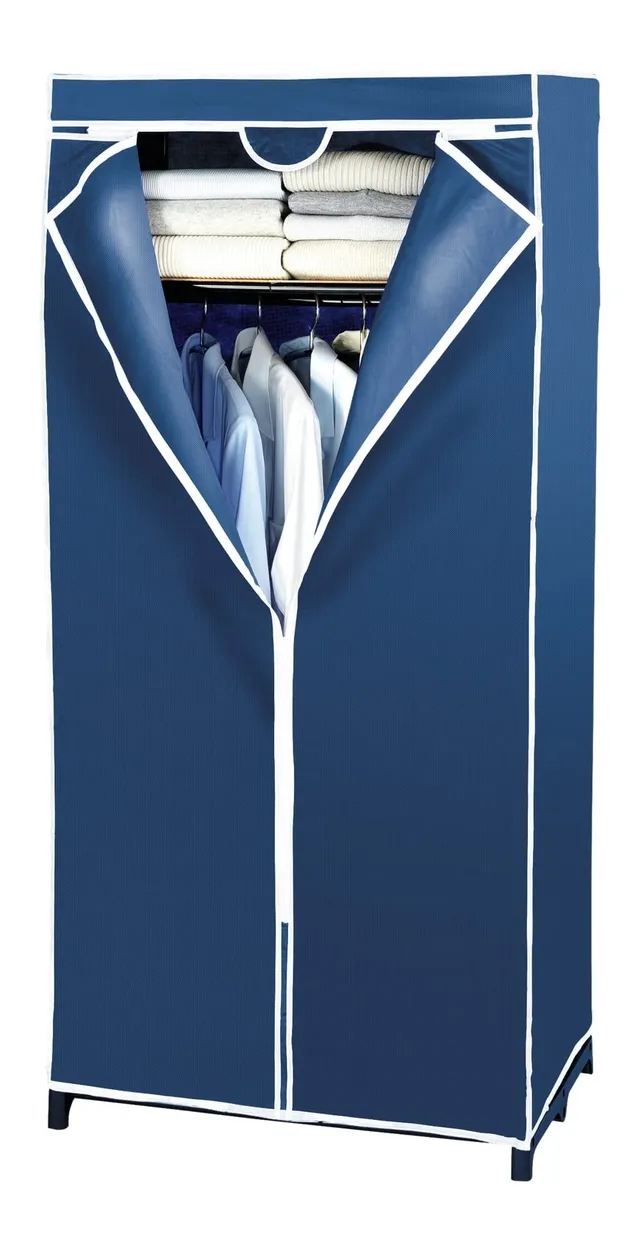 wenko-air-stoff-kleiderschrank-75x160x50-cm-navy image 1