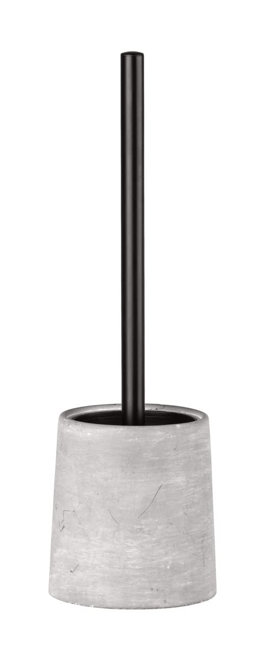 wenko-villena-wc-garnitur-stand-aus-beton-grau-schwarz-11-5-x-38-cm image 2