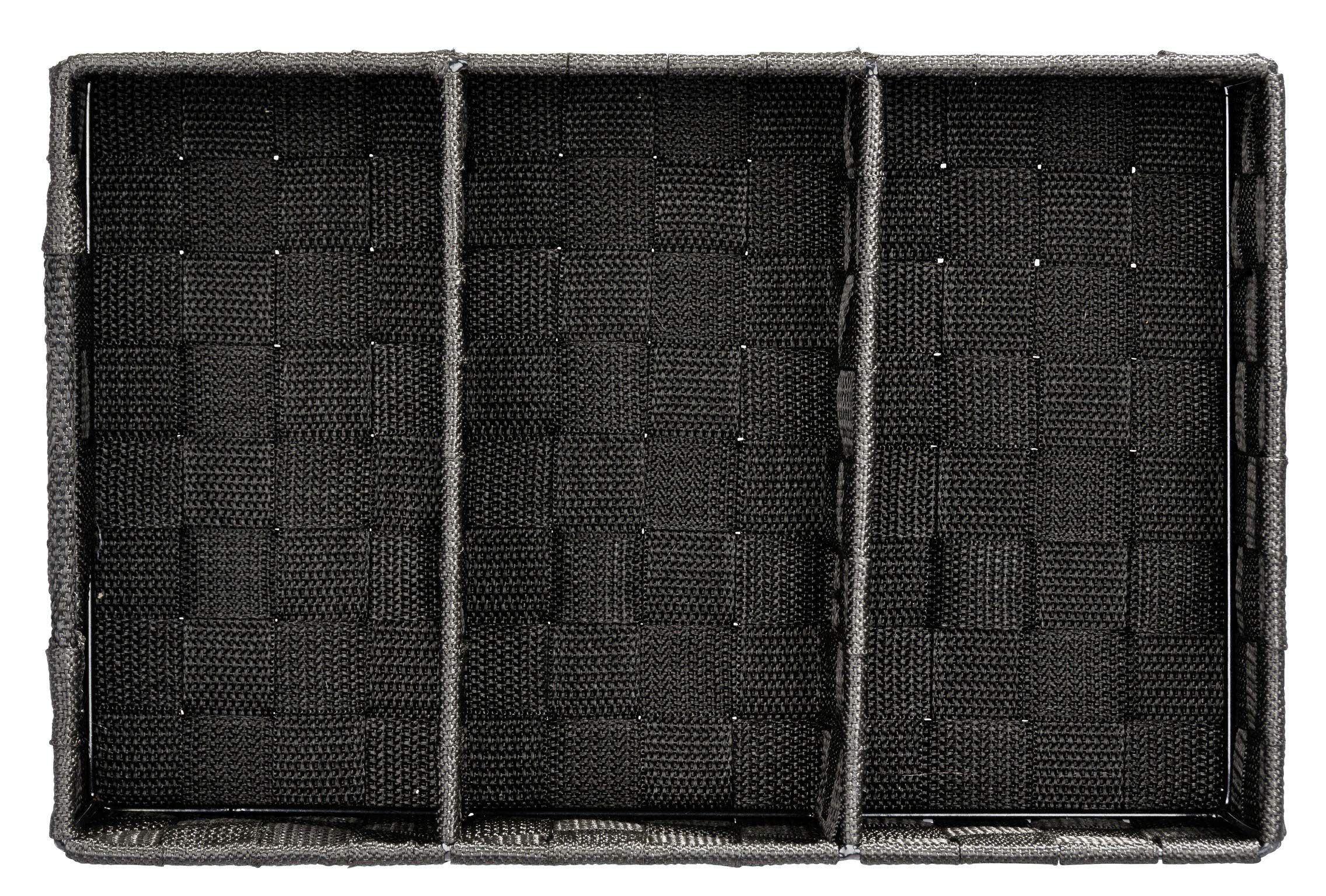 wenko-adria-organizer-aufbewahrungskorb-3-f-cher-32-x-10-x-21-cm-schwarz image 6