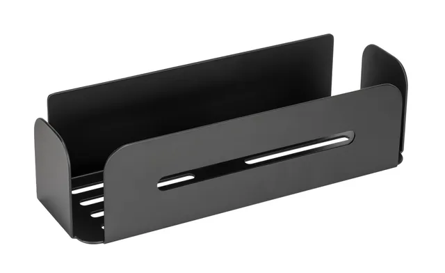 wenko-turbo-loc-bivio-black-matt-wandablage-aus-aluminium-30-x-8-x-10-5-cm image 1