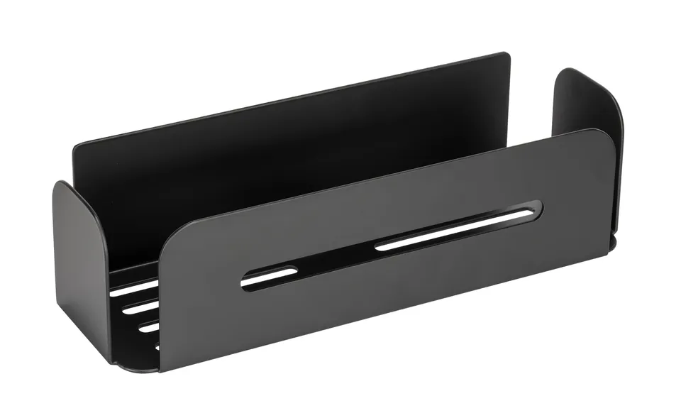 wenko-turbo-loc-bivio-black-matt-wandablage-aus-aluminium-30-x-8-x-10-5-cm image 1
