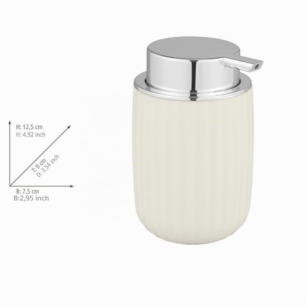 wenko-seifenspender-agropoli-cremewei-250-ml-7-5-x-12-5-x-9-cm image 3