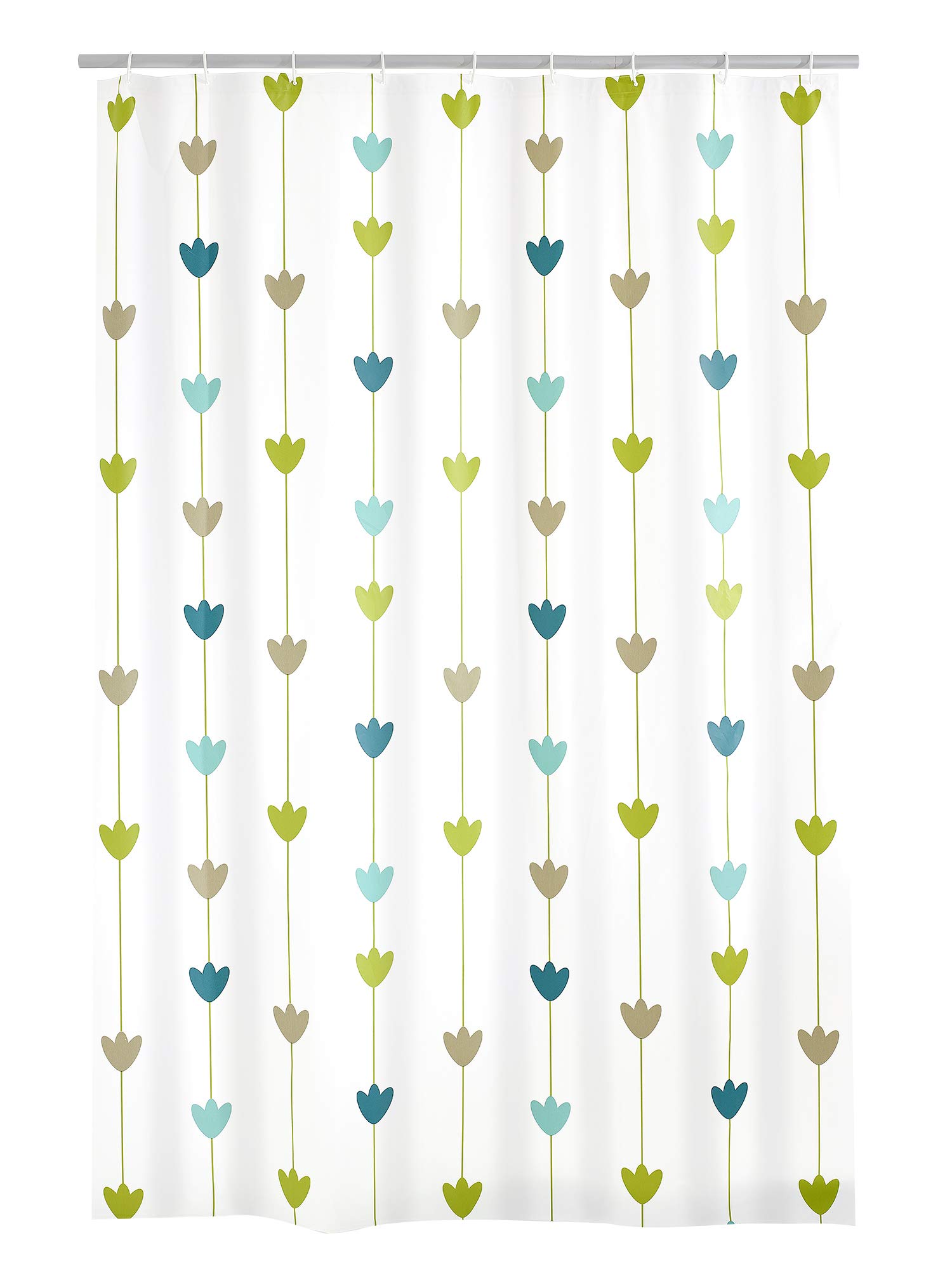 ridder-lilia-duschvorhang-folie-180x200-cm-100-wasserdicht-mit-ringen image 1