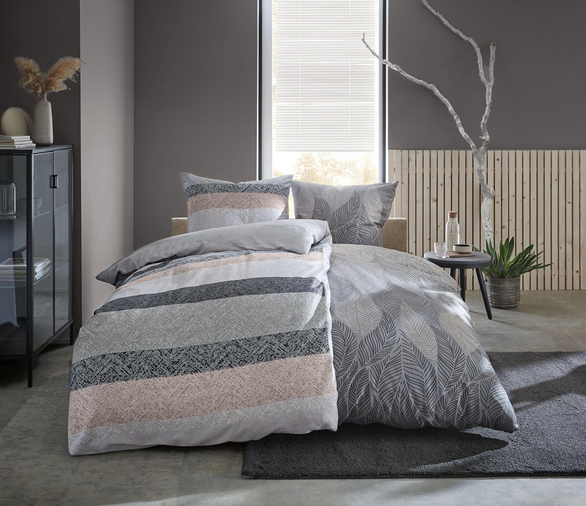 kleine-wolke-bettw-sche-satin-jamiro-grau-135-x-200-cm-80-x-80-cm image 3
